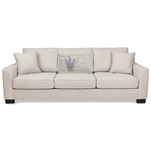 Throw Pillow Cover Vintage Flowers Lavender 30" x 20" (Pack of 1) Multi-a79