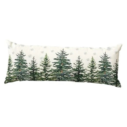 Christmas Trees Snowflake Extra Long Lumbar Pillow 13.8" x 35.4" (Pack of 1)