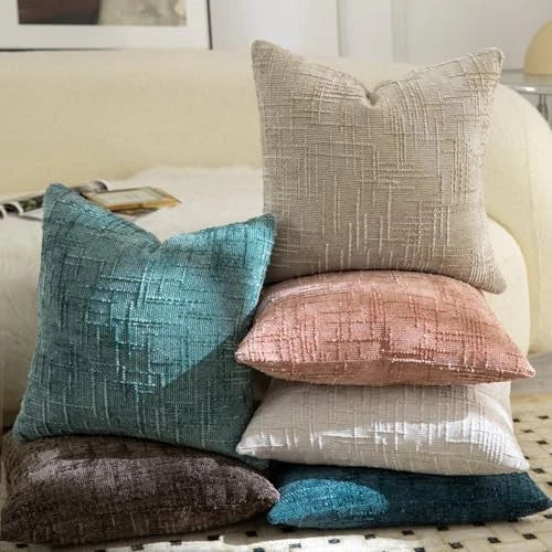 Pack of 2 Soft Chenille Textured Throw Pillow 20" x 12" (Pack of 2) Teal