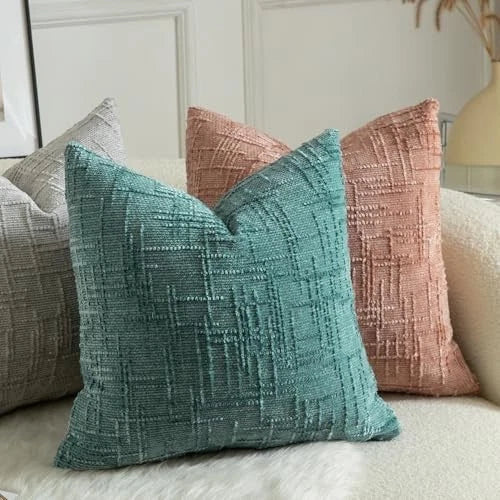 Pack of 2 Soft Chenille Textured Throw Pillow 20" x 12" (Pack of 2) Teal