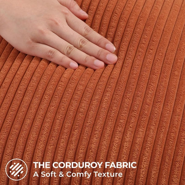 Mecatny Corduroy Decorative Fall Throw Pillow Covers 18X18 Set of 2 for Sofa Bed