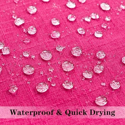 Kevin Textile Pack of 2 Waterproof Pillow Covers 16" x 16" (Pack of 2) Hot Pink