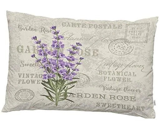 Throw Pillow Cover Vintage Flowers Lavender 30" x 20" (Pack of 1) Multi-a79