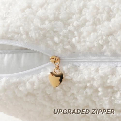 Throw Pillow Covers 22x22 Inch Set of 22" x 22" (Pack of 2) Cream White