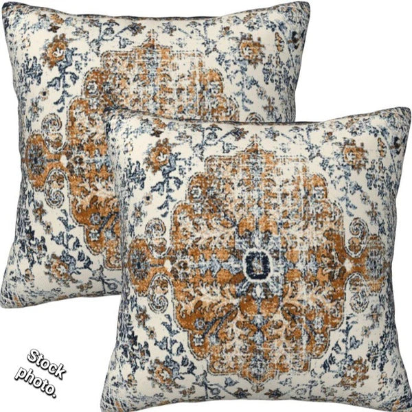 Pillow Covers 18"x18" Set of 2 Vintage Decorative Pillowcases Coushion Throws