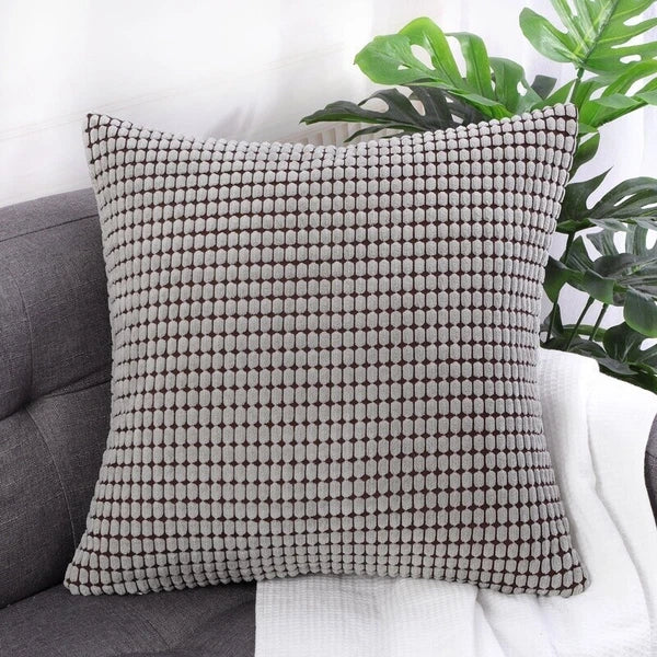Contemporary Decorative Pillowcase W/ Invisible Zipper Textured Polyester Square