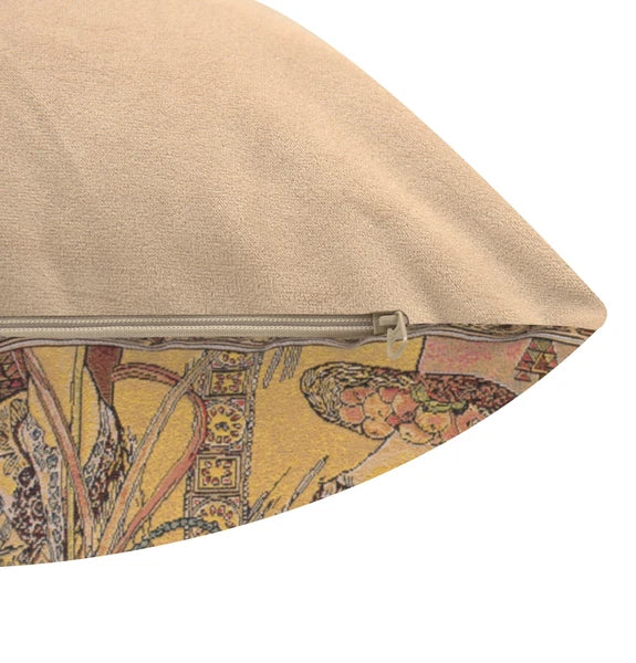 Alphonse Mucha Autumn European Cushion Cover Belgian Home Decor Pillow 18x18 in
