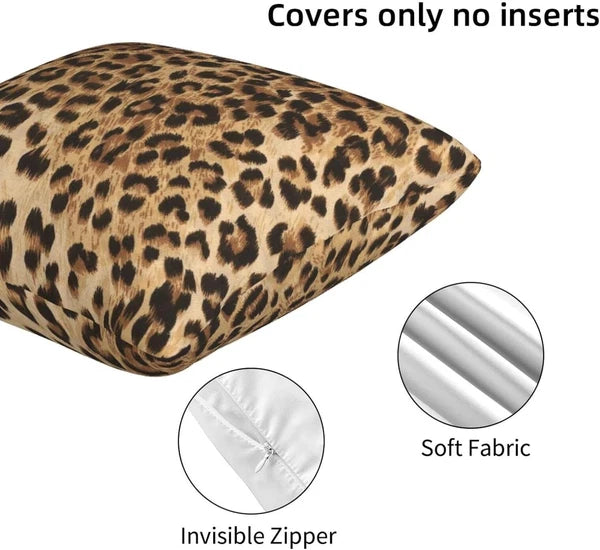 Leopard Pillow Covers 18x18 in Couch 18" x (Pack of 2),