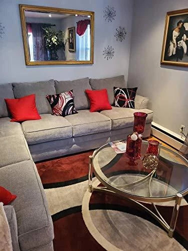 4-Pack 100% Cotton Comfortable Solid Decorative Throw 20x20inch/50x50cm Red