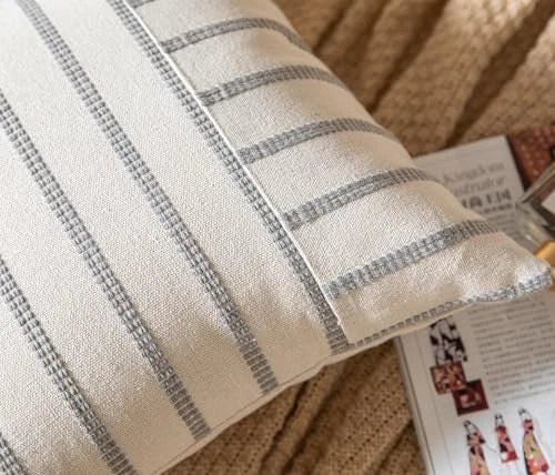 Boho Throw Pillow Covers 12x20 Set of 2 Soft 12" x 20" (Pack of 2) Grey