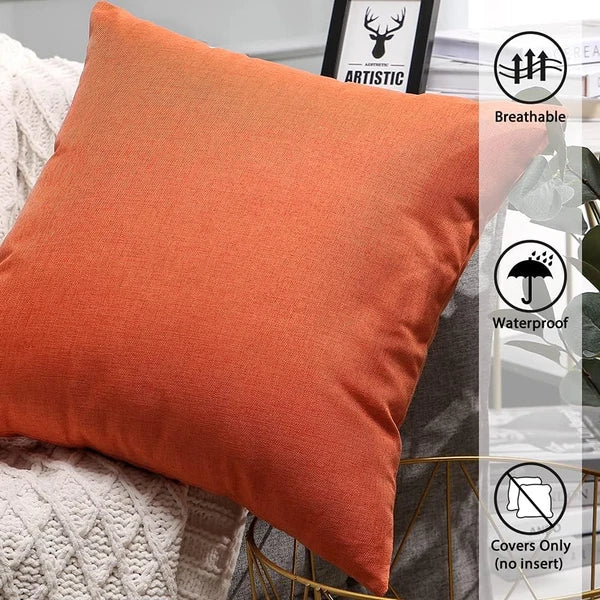 Pack of 2 Outdoor Waterproof Pillow Covers 18X18 Inch Garden Decorative Throw Pi