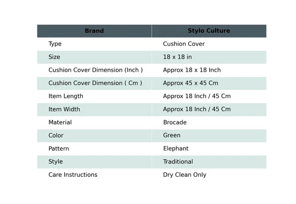 Green Cushion Cover Brocade Jacquard Gypsy Bohemian Tribal Ethnic Hippie Pillow