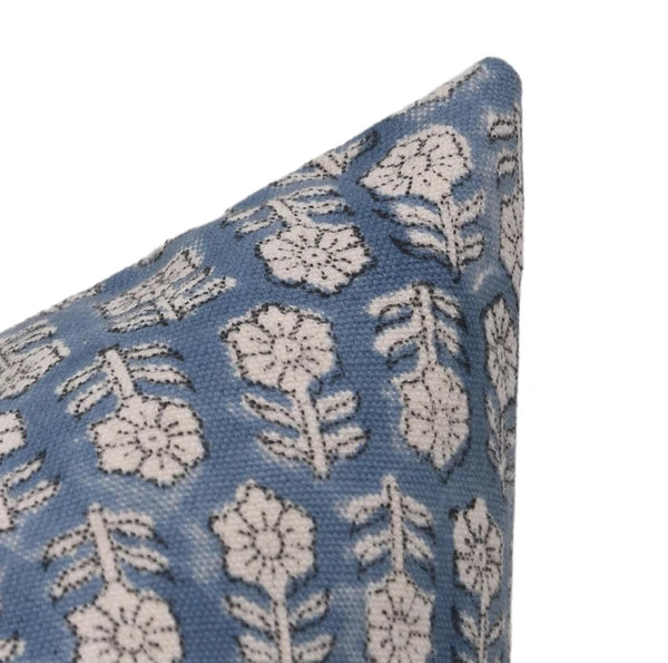 Handmade Block Print 16X16 Inch Duck Canvas Cotton Throw Pillowcase Cushion C...