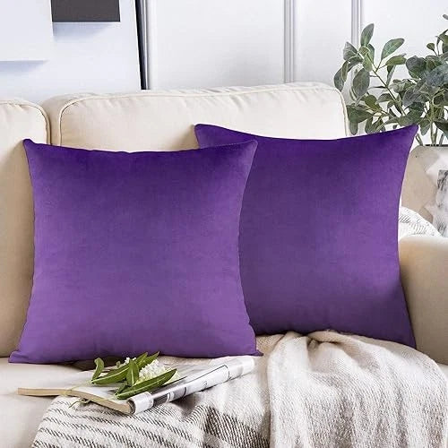 Purple Throw Pillow Covers Decorative 18x18 Set 18" x 18" (Pack of 2) Lavender