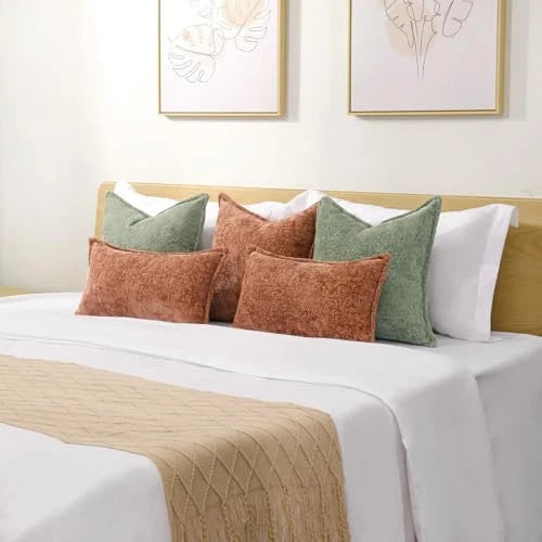 Pack of 2 Fall Decorative Throw Pillow 20" x 12" (Pack of 2) Burnt Orange