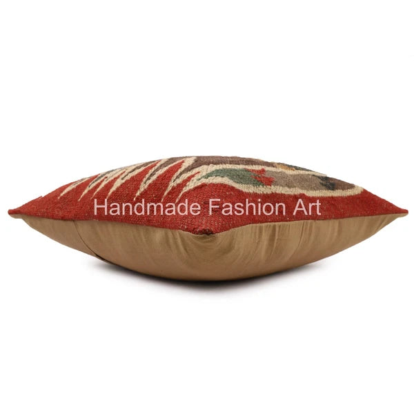 Indian Vintage Handmade 45x45 cm Cushions Kilim Pillow Jute Throw Cushion Cover