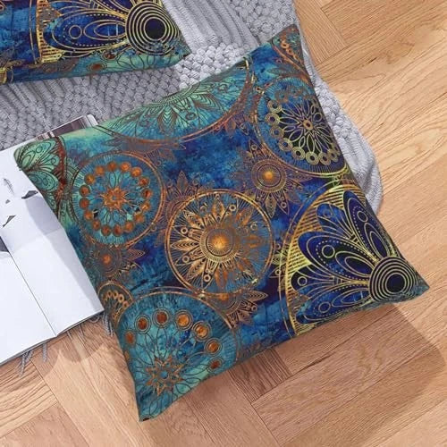 Floral Pillow Covers 18 x 18 Set of 2 Bohemian 18" x 18" (Pack of 2) Boho