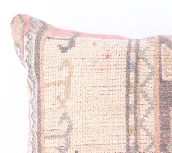 Handmade Kilim Wool Jute Cushion Cover 18x18 Hand-woven Pillowscase