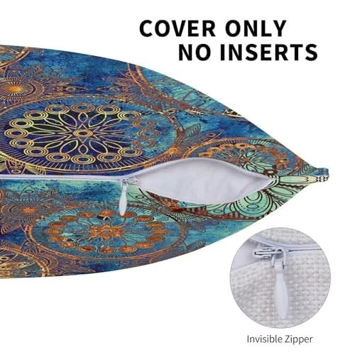 Floral Pillow Covers 18 x 18 Set of 2 Bohemian 18" x 18" (Pack of 2) Boho