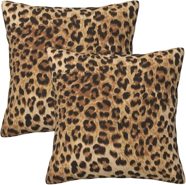Leopard Pillow Covers 18x18 in Couch 18" x (Pack of 2),