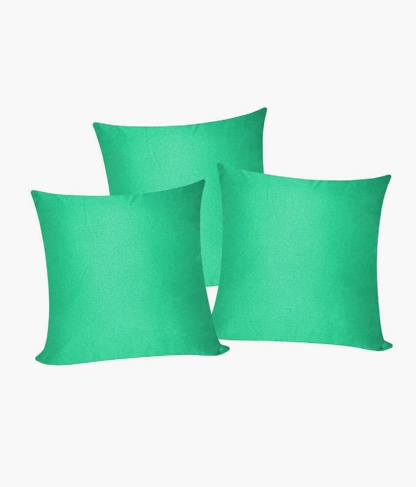 3 x Plain Satin 14x14 Light Teal Cushion Cover / Pillow Cases /Sofa Décor