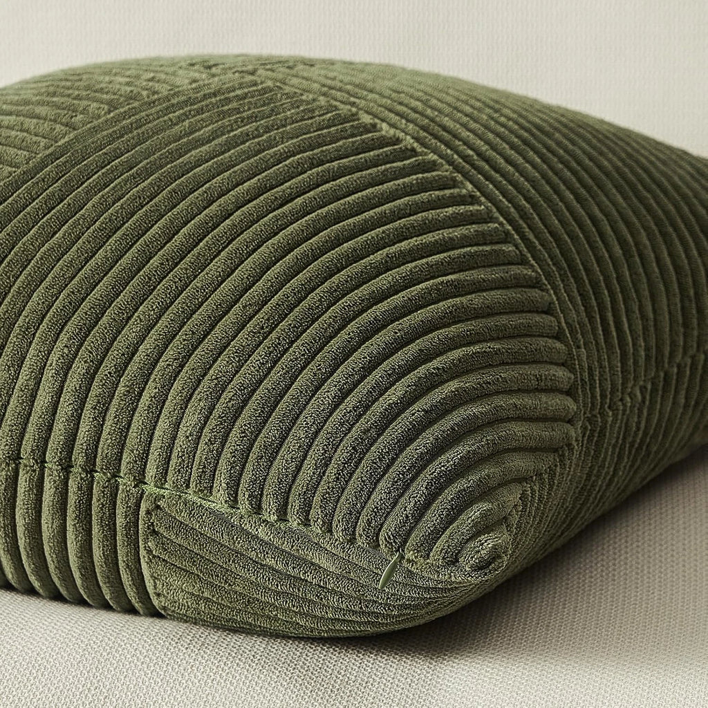 Olive Green Decorative Throw Pillow Covers Set of 2 18X18 Inches for Couch Bed S