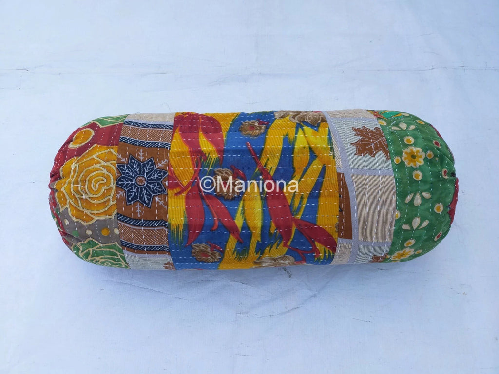 Assorated 5 pcs lot kantha quilted cotton floral sofa bed deewan set cushions