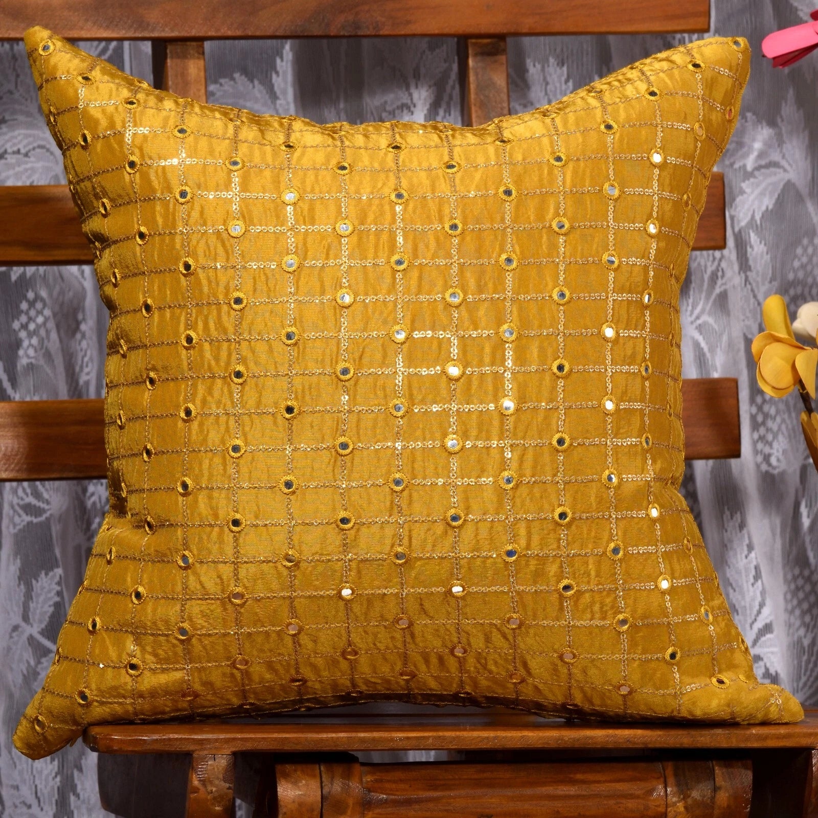 12x12 Living room couch pillow covers gold designer throw pillows for couch 2 pc