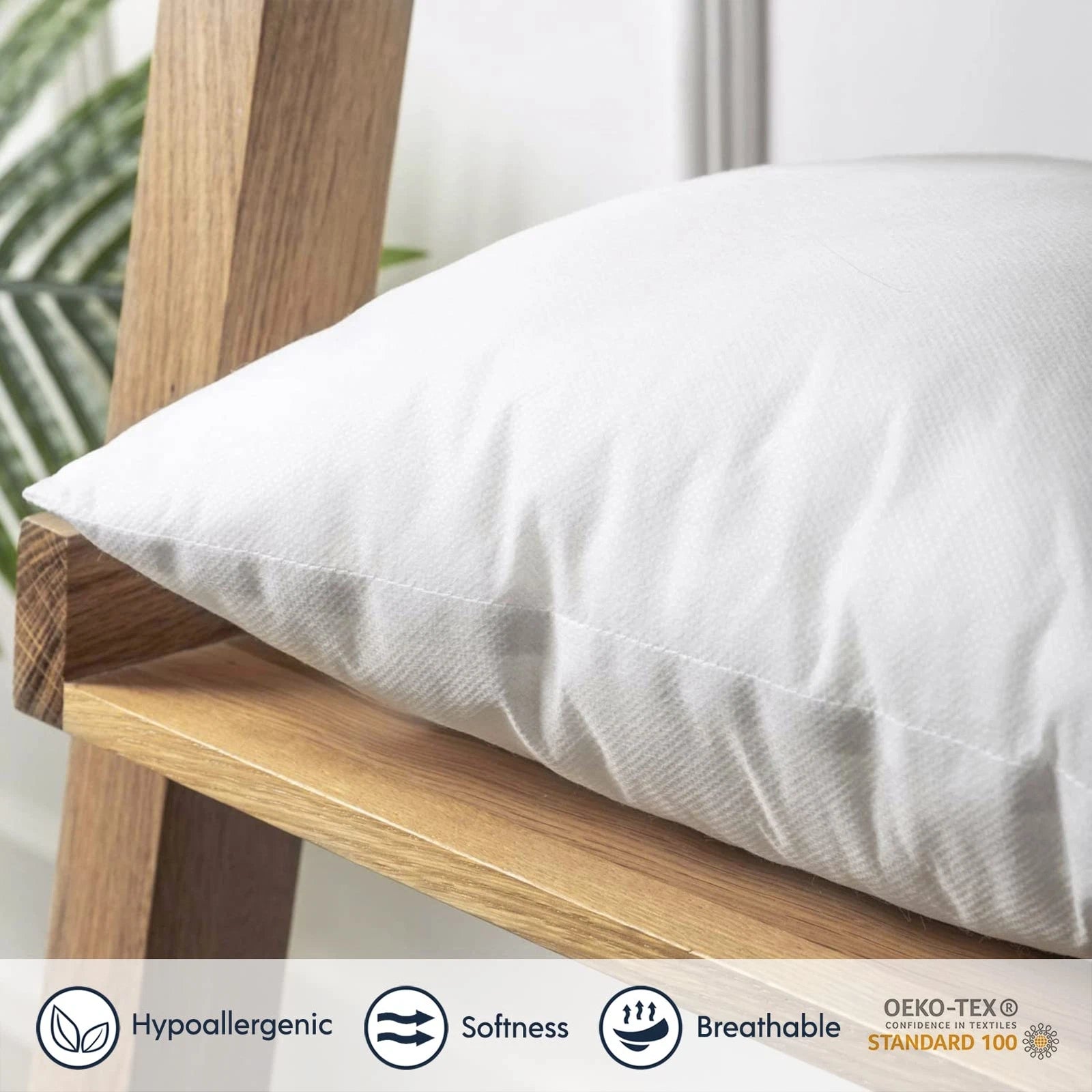 Water Resistant 12x20 Outdoor Pillow Inserts - 2 Pack Decorative Cushions
