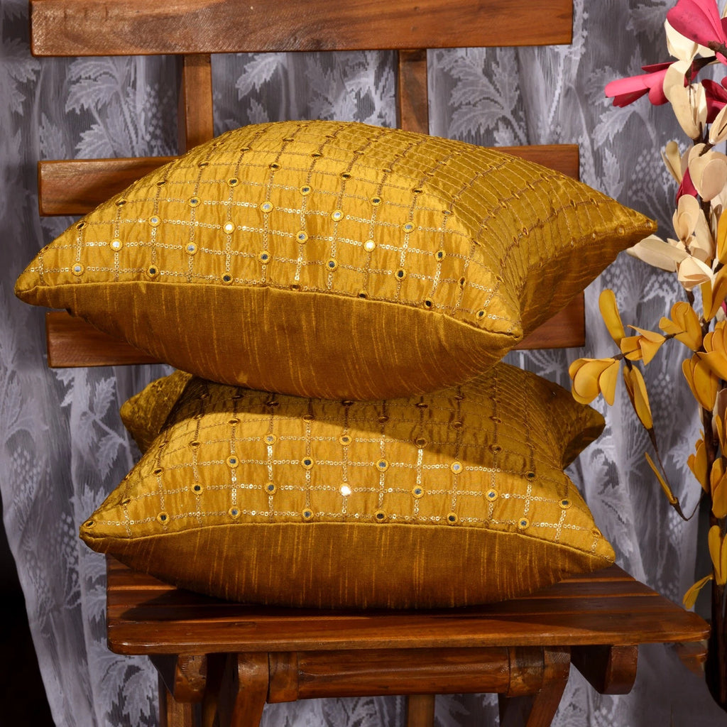 12x12 Living room couch pillow covers gold designer throw pillows for couch 2 pc