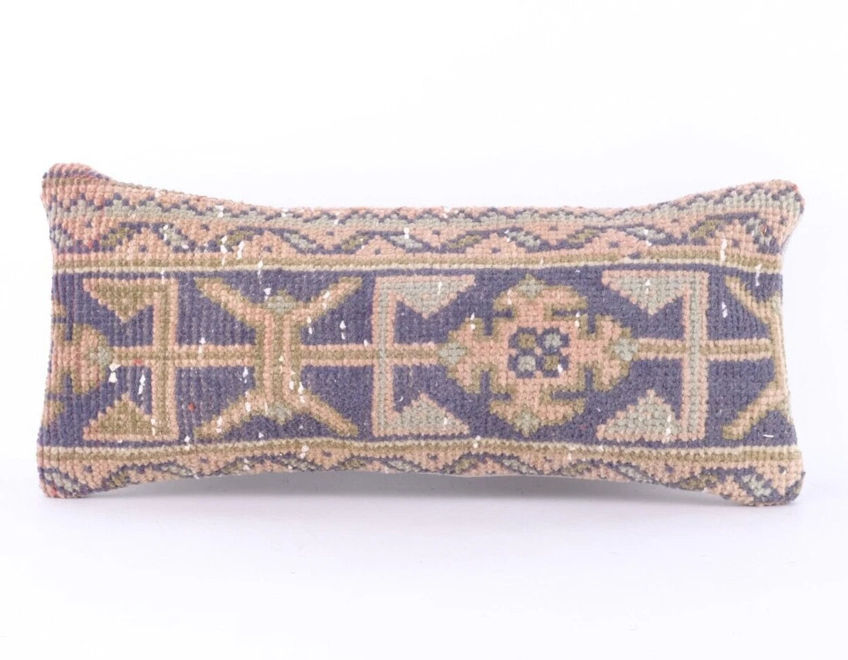 10x24" Vintage Indian Cushion Cover Throw Indian Jute Handmade Kilim Pillow