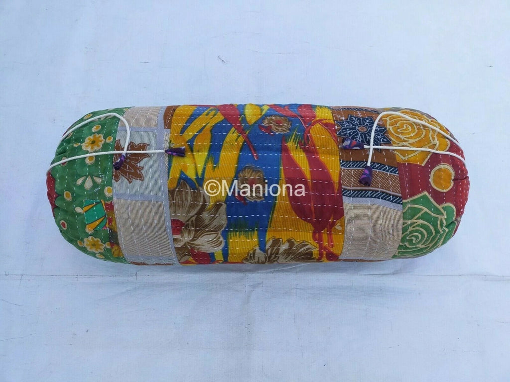 Assorated 5 pcs lot kantha quilted cotton floral sofa bed deewan set cushions