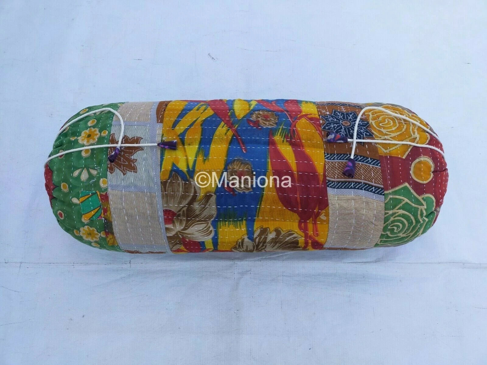 Assorated 5 pcs lot kantha quilted cotton floral sofa bed deewan set cushions