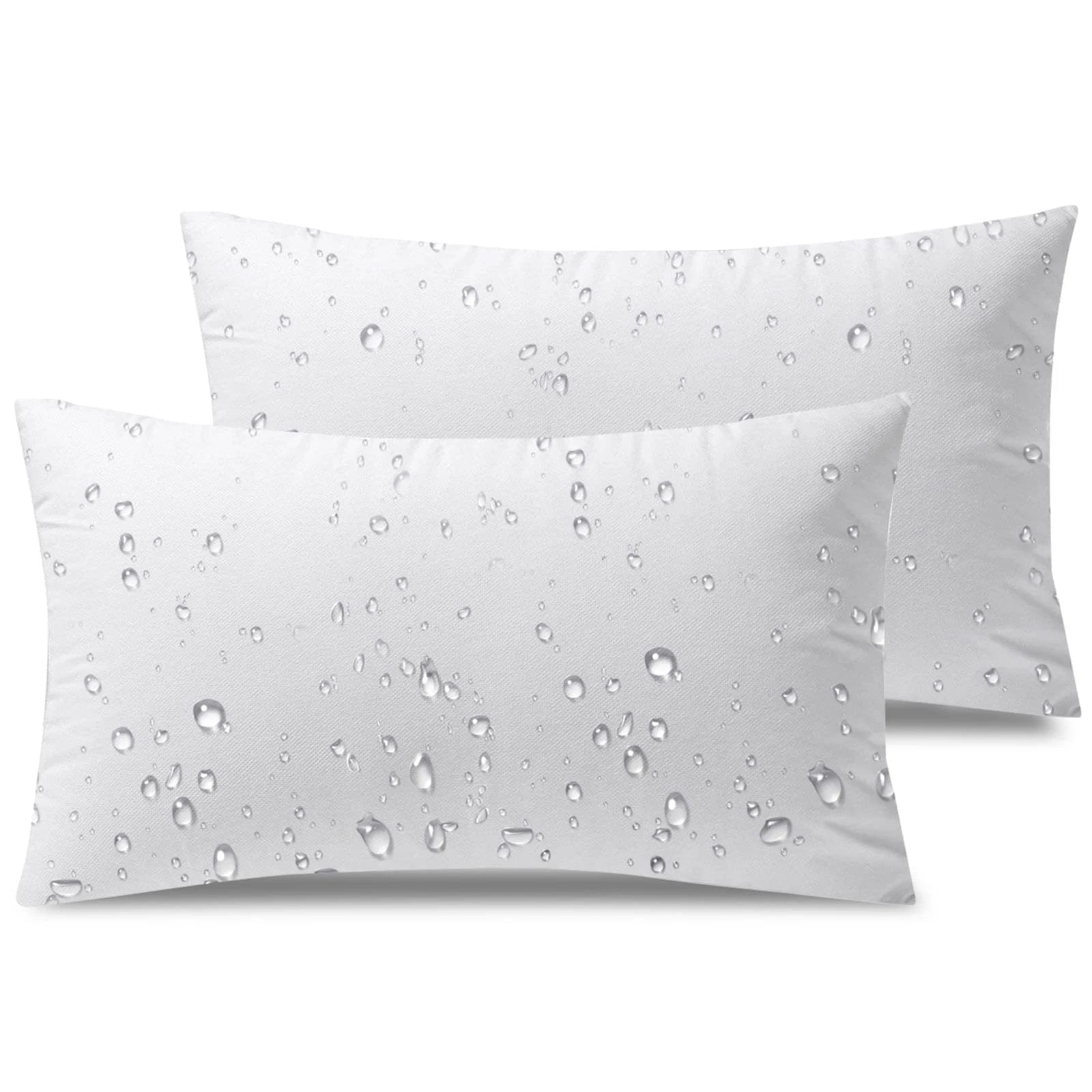 Water Resistant 12x20 Outdoor Pillow Inserts - 2 Pack Decorative Cushions