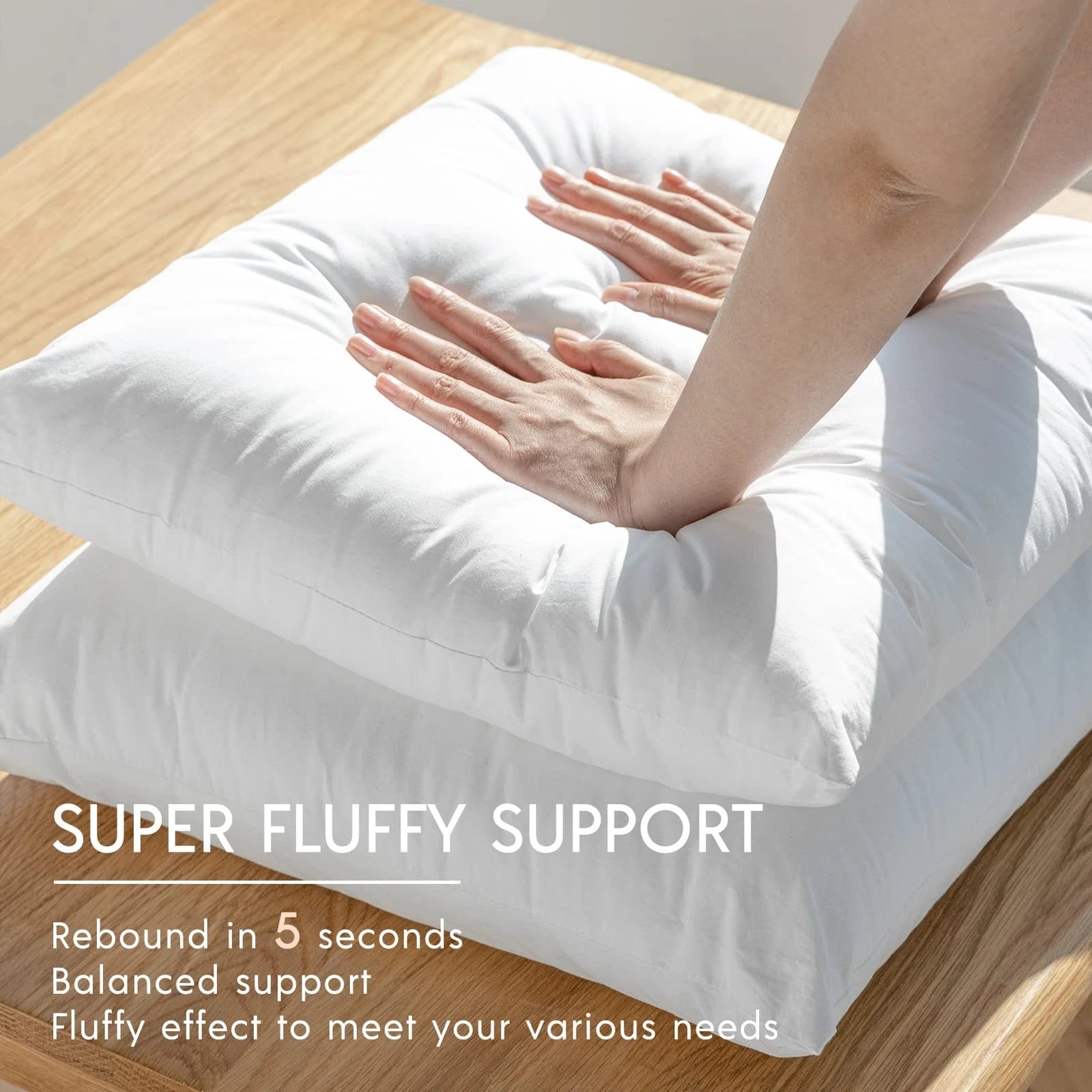 Water Resistant 12x20 Outdoor Pillow Inserts - 2 Pack Decorative Cushions