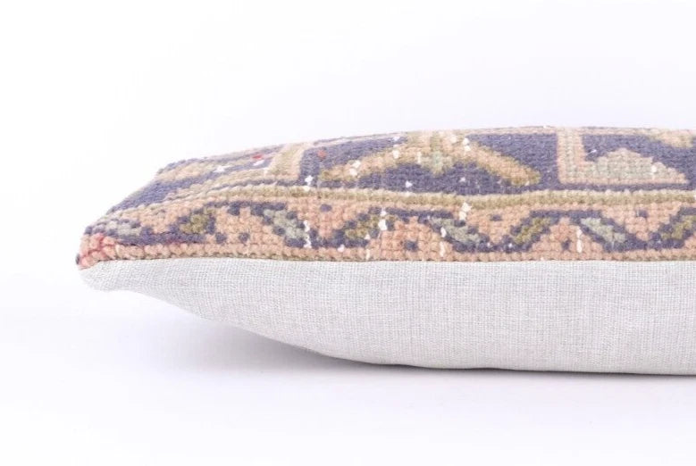10x24" Vintage Indian Cushion Cover Throw Indian Jute Handmade Kilim Pillow