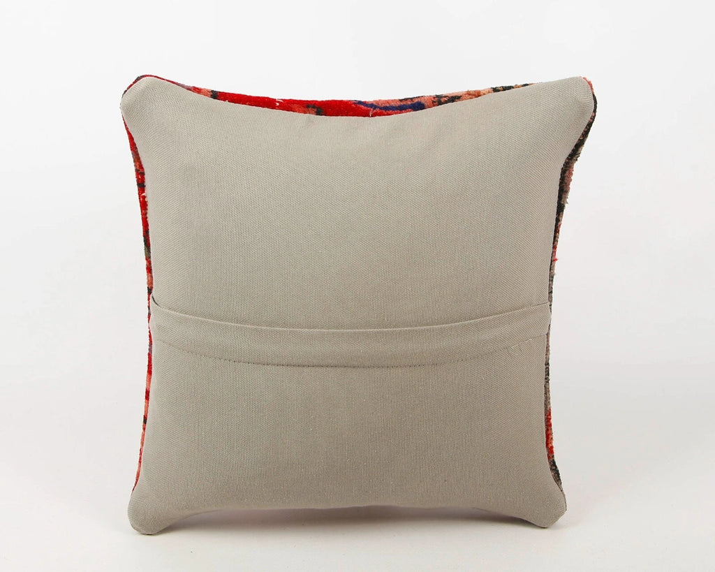 14x14" Vintage Indian Cushion Cover Throw Indian Jute Handmade Kilim Pillow