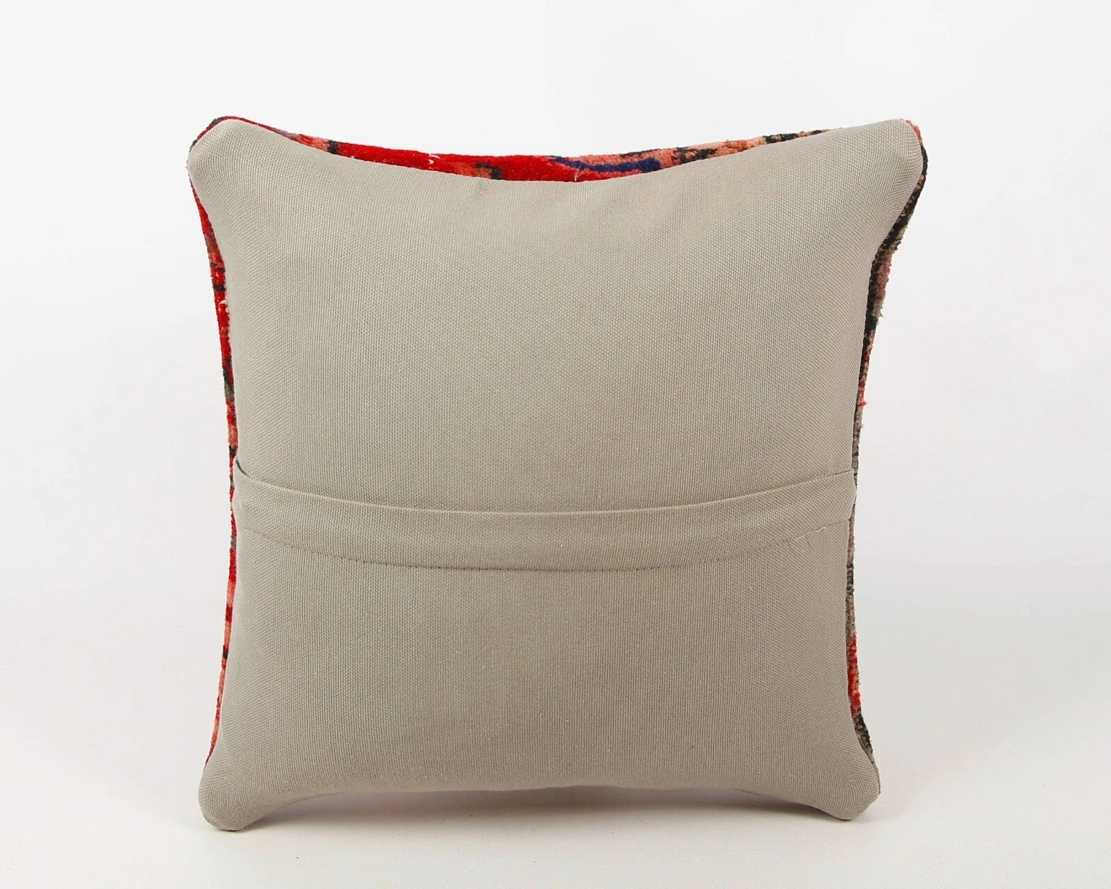 14x14" Vintage Indian Cushion Cover Throw Indian Jute Handmade Kilim Pillow