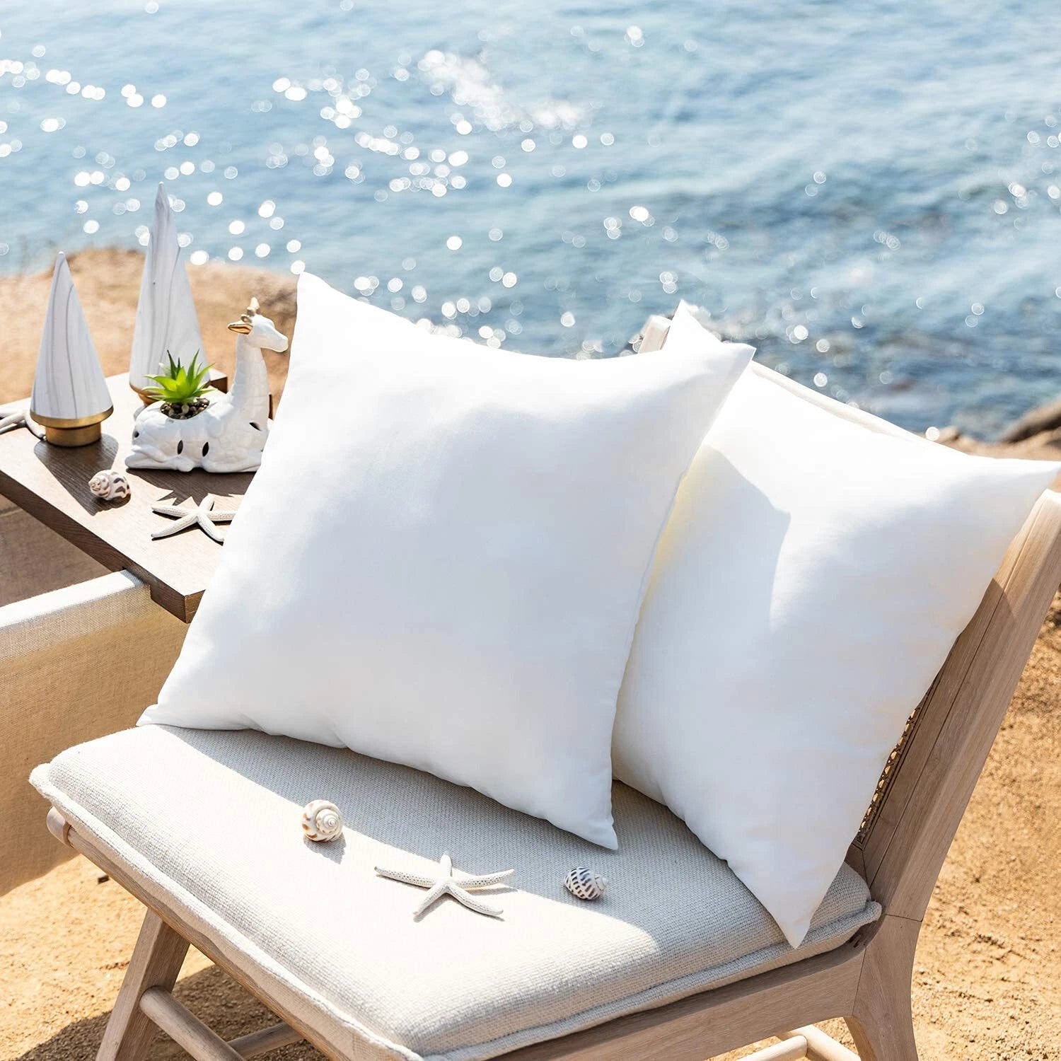 Water Resistant 12x20 Outdoor Pillow Inserts - 2 Pack Decorative Cushions