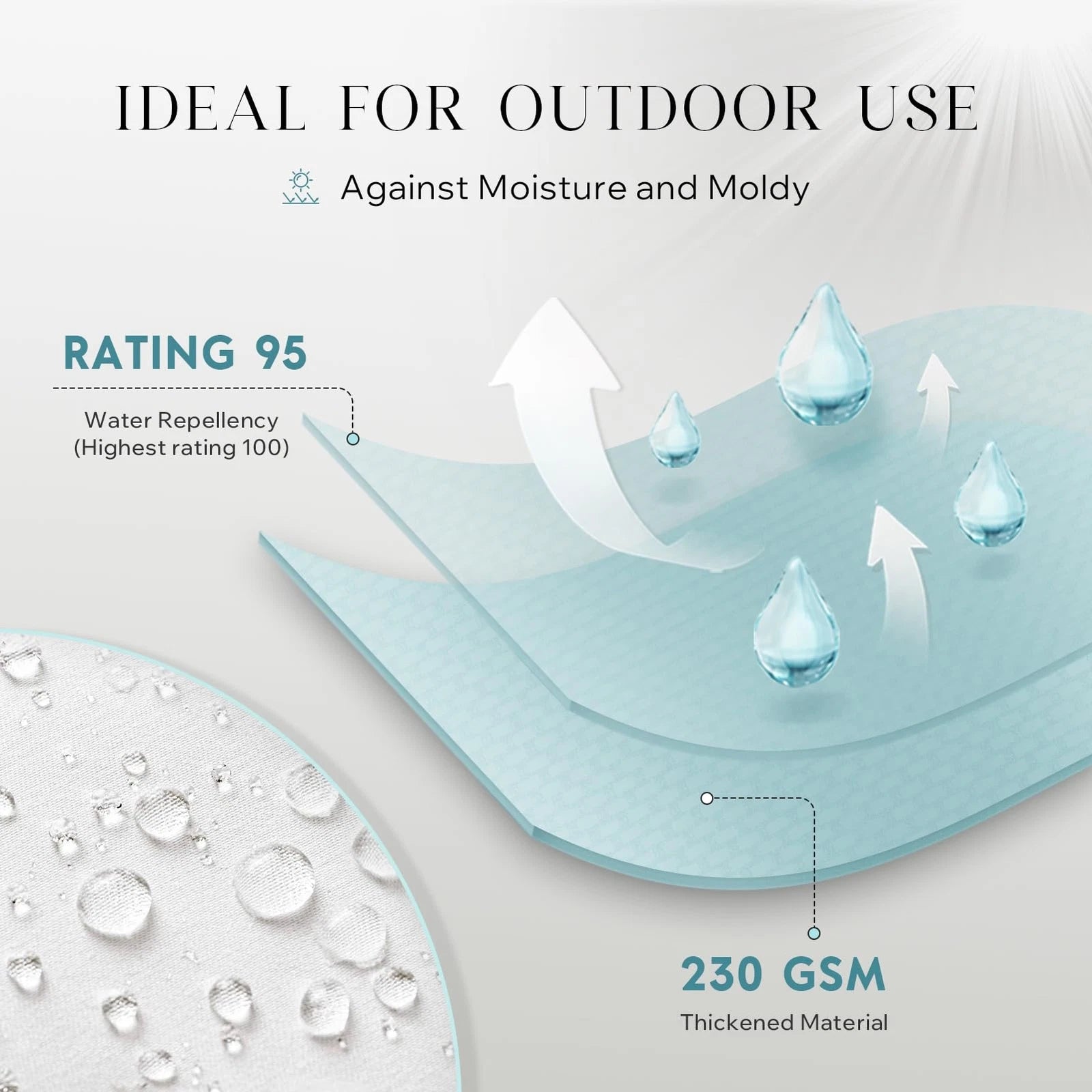 Water Resistant 12x20 Outdoor Pillow Inserts - 2 Pack Decorative Cushions