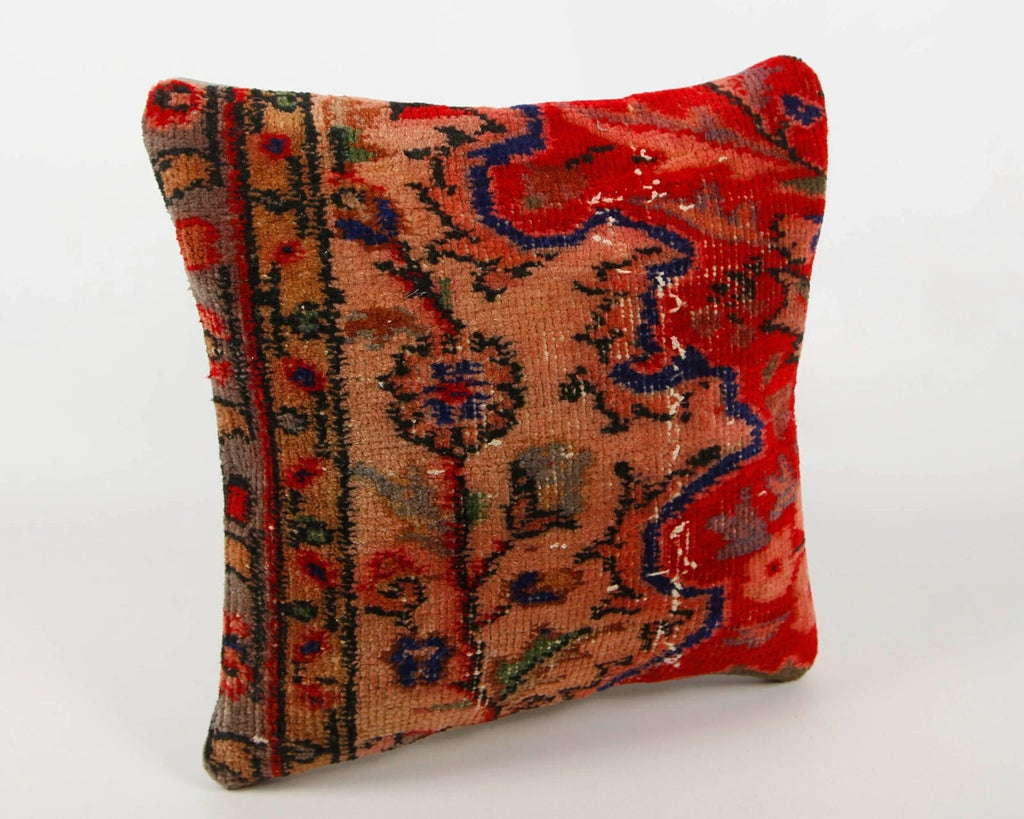 14x14" Vintage Indian Cushion Cover Throw Indian Jute Handmade Kilim Pillow