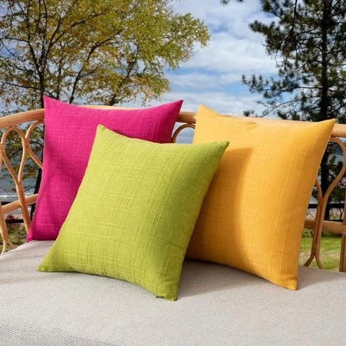Kevin Textile Pack of 2 Waterproof Pillow Covers 16" x 16" (Pack of 2) Hot Pink