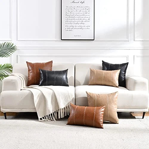 22x22 Pillow Covers, 2 Packs Decorative Throw Pillow 22" x 22" (Pack of 2) Tan