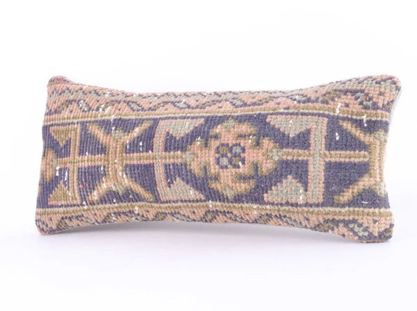 10x24" Vintage Indian Cushion Cover Throw Indian Jute Handmade Kilim Pillow