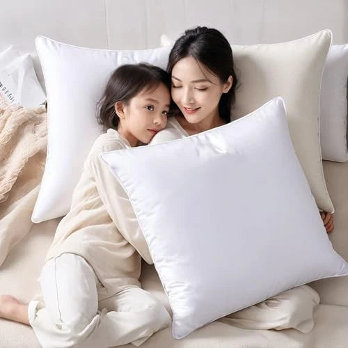 18x18 Pillows Inserts Set of 2, Machine Washable 18x18 Inch (Pack of 2) White