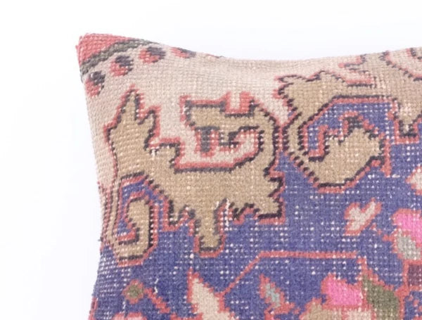 Wool Jute Cushion Cover Throw Indian Vintage Handmade Kilim Pillows case 16 Inch