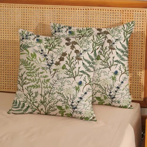 Spring Flower Pillow Covers 16x16 Wildflower Farmhouse 16x16 Inch Wildflower B