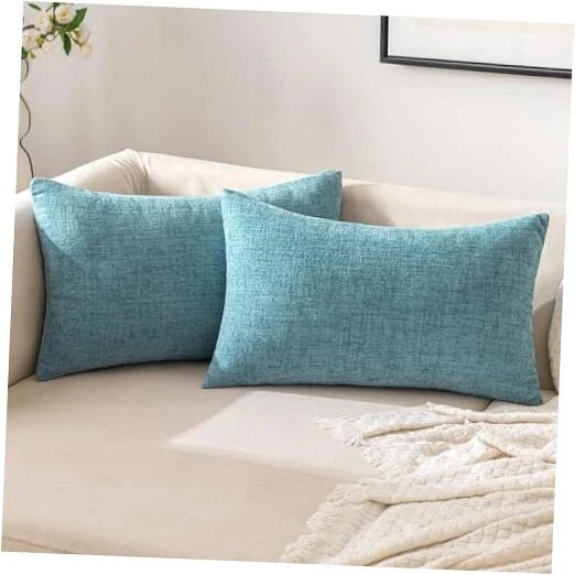 12x20 Inch Throw Pillow Covers Pack of 2 20" x 12" (Pack of 2) Smoke Blue