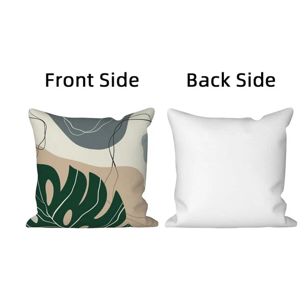 Abstract Leaves Throw Pillow Covers 18''x18'' Set of 4, Geometric Pattern Cus...