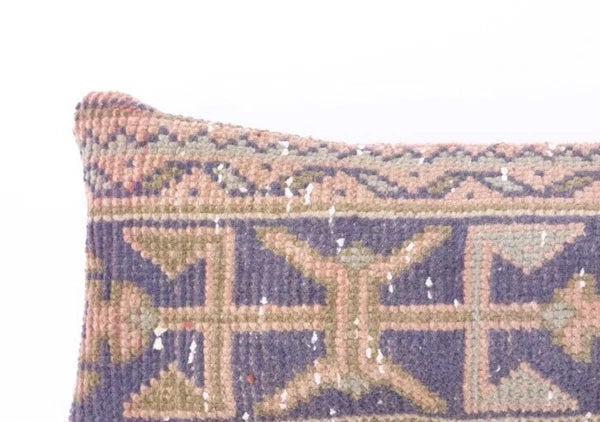 10x24" Vintage Indian Cushion Cover Throw Indian Jute Handmade Kilim Pillow